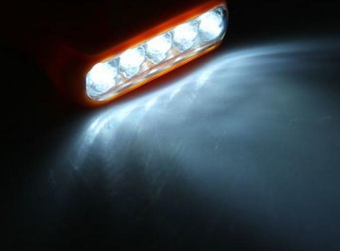 Фонарик на козырек, 5 диодов