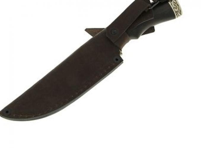 Нож нескладной Варяг, дамасская сталь, рукоять- черное дерево, литье