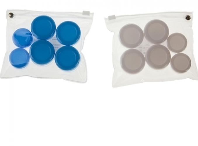 Набор баночек для хранения в чехле, 6 предметов, 2 баночки по 5мл, 4 баночки по 10мл, МИКС