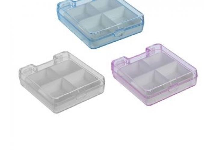 Таблетница, 4 секции, МИКС