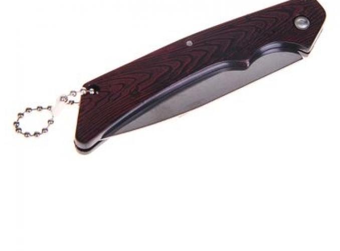 Сувенирный нож, складной, рукоять под дерево, фигурная