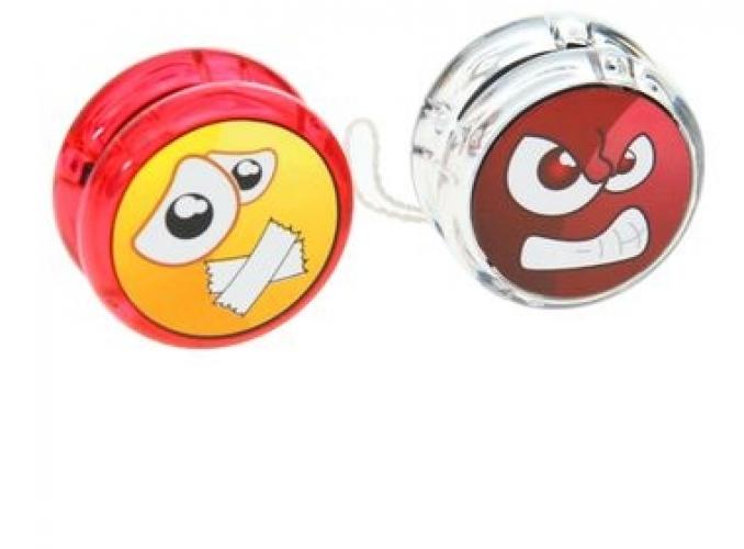 Йо-йо световой Смайлики, цвета МИКС