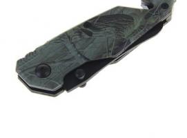 Нож складной неавтоматический с фиксатором, рукоять камуфляж