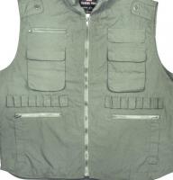 Оливковый винтажный жилет лесника 
