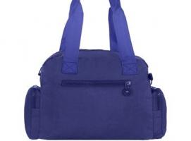 Сумка спортивная на молнии Жатка, 1 отдел, 7 наружных карманов, длинный ремень, синяя