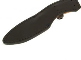 Нож нескладной Разделочный, дамасская сталь, рукоять-береста, литье