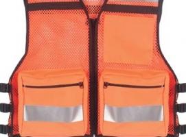 Оранжевый сетчатый жилет безопасности 