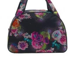 Сумка женская на молнии Розы, 1 отдел, чёрная