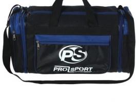 Сумка спортивная 41*19*24, 1 отдел на молнии, 3 н/кармана, синий/черный