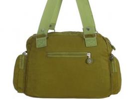 Сумка спортивная на молнии Жатка, 1 отдел, 8 наружных карманов, длинный ремень, зелёная