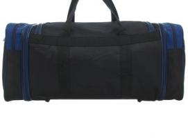 Сумка дорожная на молнии, трансформер, 1 отдел, 3 наружных кармана, длинный ремень, рисунок МИКС, чёрный/синий