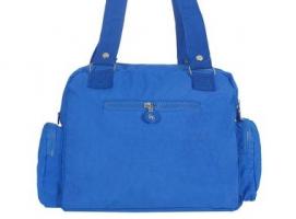 Сумка спортивная на молнии Жатка, 1 отдел, 8 наружных карманов, длинный ремень, синяя