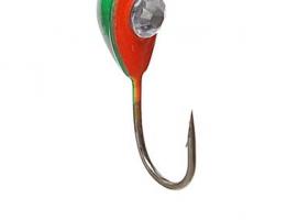 Мормышка W Spider Мидия с ушком краш. 3,0мм, вес 0,60гр, цвет 176 с камнем