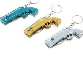 Нож складной, брелок Револьвер 11 см, микс, рукоять пластик