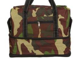 Сумка спортивная на молнии Рокки, 1 отдел с расширением, 3 наружных кармана, длинный ремень, цвет хаки