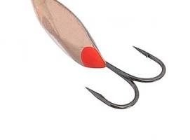 Блесна зимняя Пирс Ладья, вес 1.0г медь с двойником