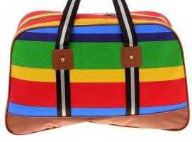Сумка дорожная Полоски, 1 отдел, цветная