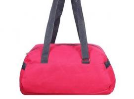Сумка спортивная на молнии, 1 отдел, 1 наружный карман, розовый/серый