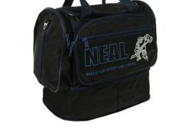 Сумка спортивная на молнии Хоккей, 1 отдел, 3 наружных кармана, длинный ремень, синяя