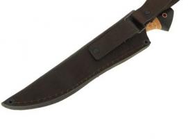 Нож нескладной Ястреб, дамасская сталь, рукоять-береста, граб, дюраль