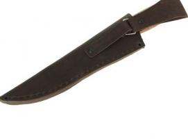 Нож нескладной Мурена, дамасская сталь, рукоять-береста, граб, дюраль