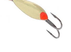 Блесна зимняя Пирс Нырок, вес 1.0г латунь с двойником