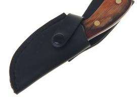Нож нескладной, рукоять дерево, в чехле
