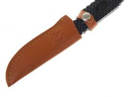 Нож нескладной, рукоять под плетение, в чехле