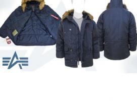 Куртка утеплённая N-3B Parka Alpha Industries Replica Blue, M
