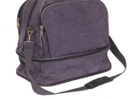 Сумка дорожная на молнии, трансформер, 1 отдел, 2 наружных кармана, длинный ремень, серая