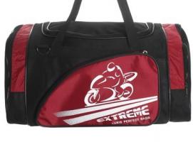 Сумка спортивная 5  45*25*27, 3 отдела на молнии, н/карман, красный