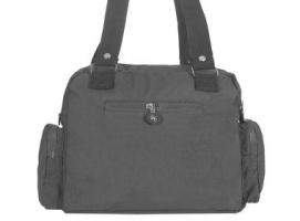 Сумка спортивная на молнии Жатка, 1 отдел, 8 наружных карманов, длинный ремень, серая