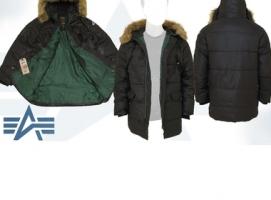 Куртка пуховая N-3B Transmitter Parka Alpha Industries Black/Forest Green, 2XL