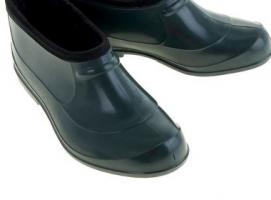 Галоши зеленые утепленные, сукно, р. 36
