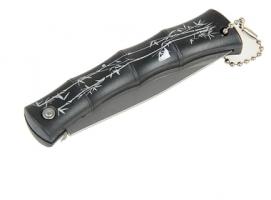 Нож складной неавтоматический сувенирный без фиксатора, рукоять черная, бамбук