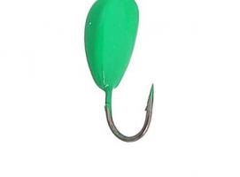 Мормышка вольфрам Пирс Банан, вес 1.5г, цвет фц.зеленый