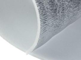 Коврик туристический НПЭ, метализированный, 140 х 50 х 0,8 см, белый