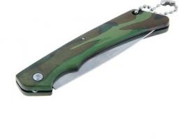 Нож складной с пластик. рукоятью Камуфляж,17 см, цепочка