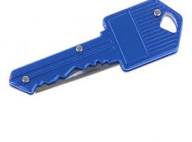 Нож складной неавтоматический, рукоять в виде ключа, цвета МИКС