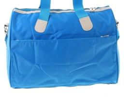 Сумка дорожная Путешествие 1 отдел, 2 наружных кармана, длинный ремень, синий МИКС