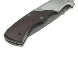 Нож складной Уралец, дамасская сталь