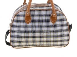 Сумка дорожная Саквояж, 1 отдел, 2 наружных кармана, длинный ремень, черный