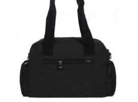 Сумка спортивная на молнии Жатка, 1 отдел, 7 наружных карманов, длинный ремень, чёрная