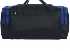 Сумка спортивная на молнии Каскад, 3 отдела, 1 наружный карман, синяя