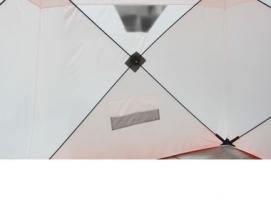 Палатка Призма Люкс 200, 1-слойная, с 1 входом, цвет бело-оранжевый