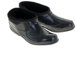 Галоши черные утепленные, мех, р. 41