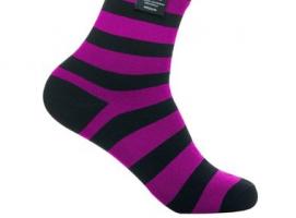 Носки водонепроницаемые M Dexshell Ultralite Bamboo Black pink stripe DS643P