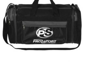 Сумка спортивная 41*19*24, 1 отдел на молнии, 3 н/кармана, черный/ серый