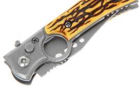 Нож складной автоматический, рукоять под кость