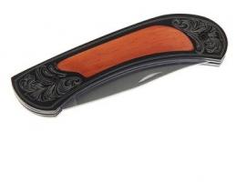 Нож складной неавтоматический, рукоять с узорами